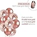 Large Rose Gold Confetti Balloons Decorations - 18 inch - Pack of 20 | Pre-filled Rose Gold Confetti Metallic Latex Party Balloons | Great for Weddings, Birthday Party, Bridal Shower, Party Decoration