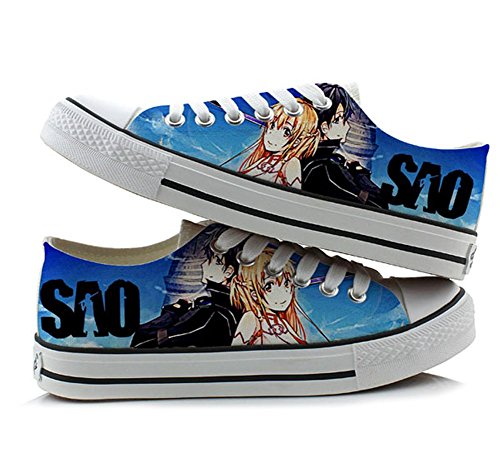 SAO Sword Art Online Kirito Asuna Cosplay Shoes Canvas Shoes Sneakers Colourful 3 Choices