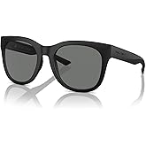 Native Woman Sunglasses Matte Black Frame, Grey Polarized Lenses, 55MM