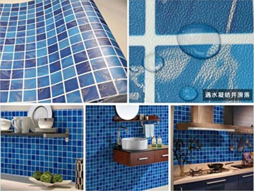wall paper adhesive Self-adhesive Mosaic Wall Paper Sticker Tile Vinyl Kitchen Bathroom Home Decor wall paper art (DPS-13)