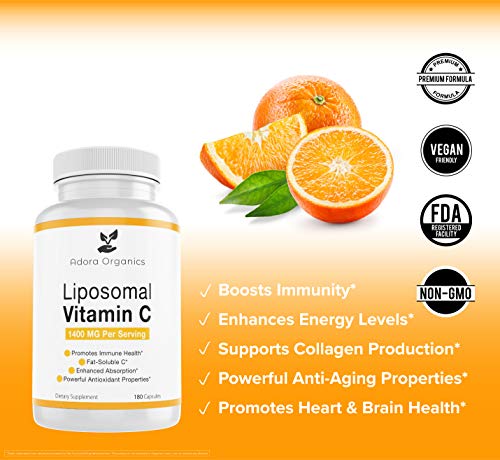 Adora-Organics-Liposomal-Vitamin-C-1400mg-180-Capsules-High-Absorption-Immune-Support-Non-GMO-Gluten-Free