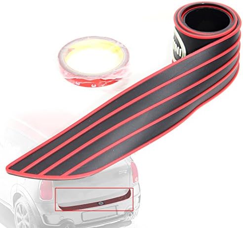 Rear Bumper Trunk Load Edge Anti-Scratc Guand Trim Rubber Strip for MINI Cooper HandTop Hatchback R56 Cabrio R57 (Red)