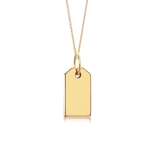 14k dog tag pendant