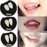 EA-STONE 1 Pair Vampire Fangs For Halloween Party Cosplay Prop Decoration Horror False Teeth-13MM