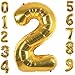 PartyMart Gold Foil Balloons Number 2, 42 inch