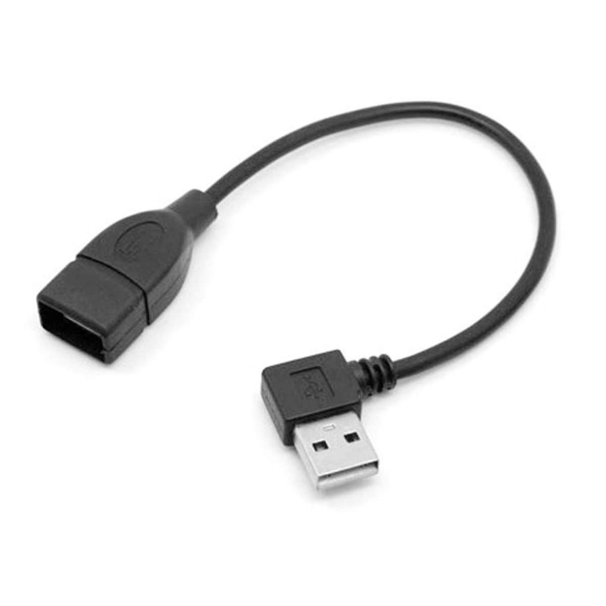 CY USB 2.0 A Type Male Left Angled to USB 2.0 Female Extension Cable 90 Degree Connector 20cm