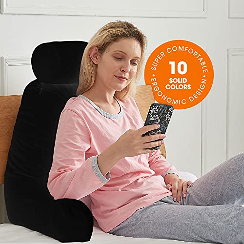 Cheer Collection Memory Foam Filled TV,Reading and Bed Rest Pillow with