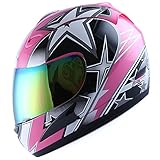 WOW Motorcycle Street Bike Full Face Helmet Racing Star