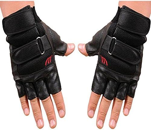 Men Mittens,KPshop Men Gym Exercise Training Sport Fitness Half Finger Leather Gloves