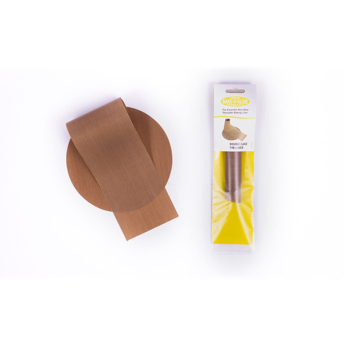 Bake-O-Glide Multigrade Round Cake Tin Liner, Pre-Cut Circle and Wall Side Liner, 9" / 225mm, Brown