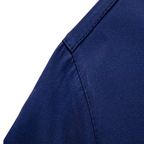 Camicia-a-Maniche-Corte-da-Uomo-Camicia-a-Maniche-Corte-Formale-Professionale-di-Grandi-Dimensioni-Sottile-Tinta-Unita-Semplice-Estate
