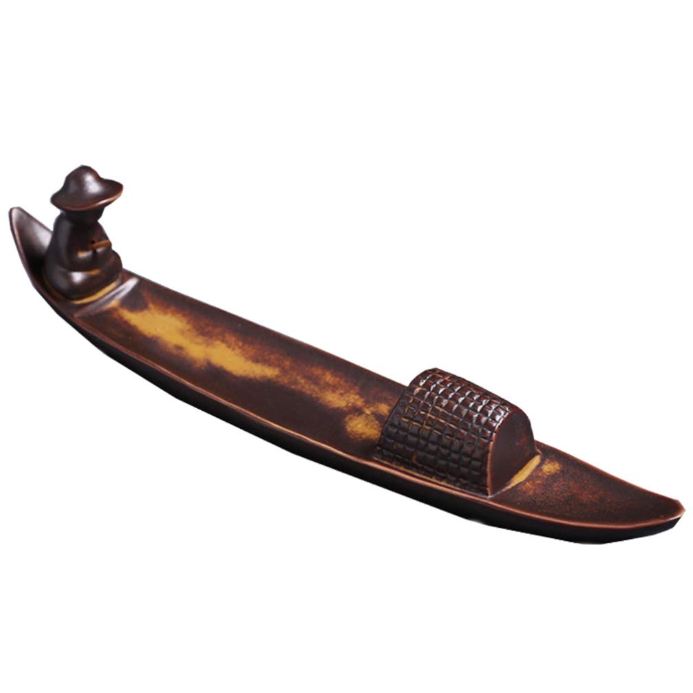 Boat Incense Burner Incense Stick Holder Vintage Fisherman Ornament Home Decoration