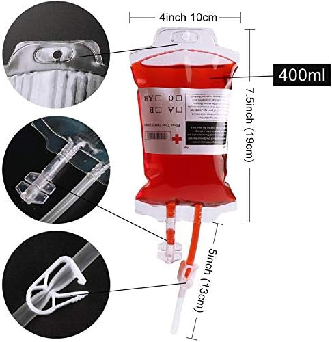 15 pcs Halloween Food Grade Drink Bag The Vampire Diaries Cosplay Blood Bag Props Halloween Decoration Supplies