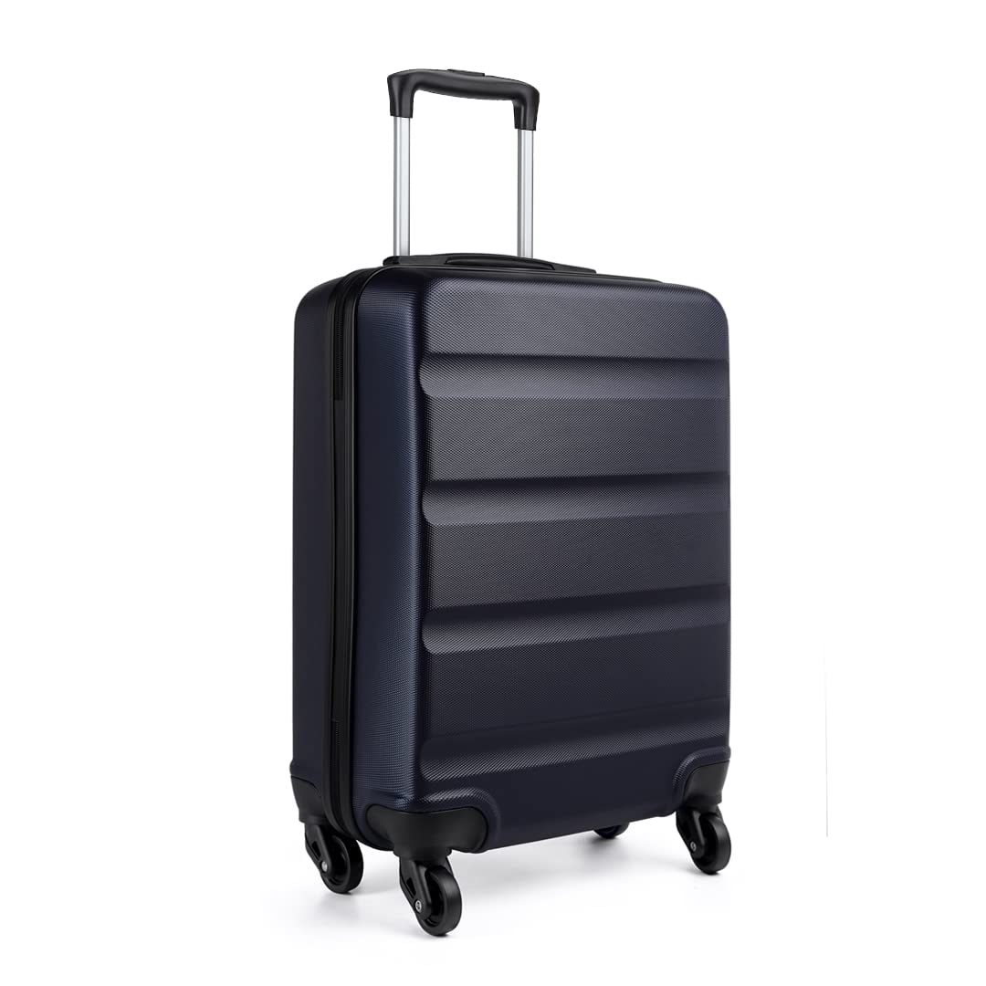 Kono Carry on Luggage Hard Shell ABS+PC Cabin Suitcase 4 Wheeled Spinner 55cm 33L（Navy） — image 1