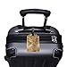 ALAZA Vintage World Map Luggage Tag PU Leather Bag Tag Travel Suitcases ID Identifier Baggage Label 1 Piece