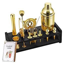 SOING 24-Piece Bartender Kit with Stand,Perfect