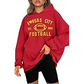 UNIQUEONE Game Day Sweatshirt Women Football Sweatshirts Football Mom Hoodie Touchdown Shirt Casual Crewneck Pullover