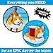 BigMouth Inc. Corgi Pool Float, Thick Vinyl Raft, Holds 200 Pounds and Includes Patch Kit 48: x 48
