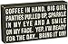 Primitives by Kathy 19435 Word Box Sign, Coffee in Hand