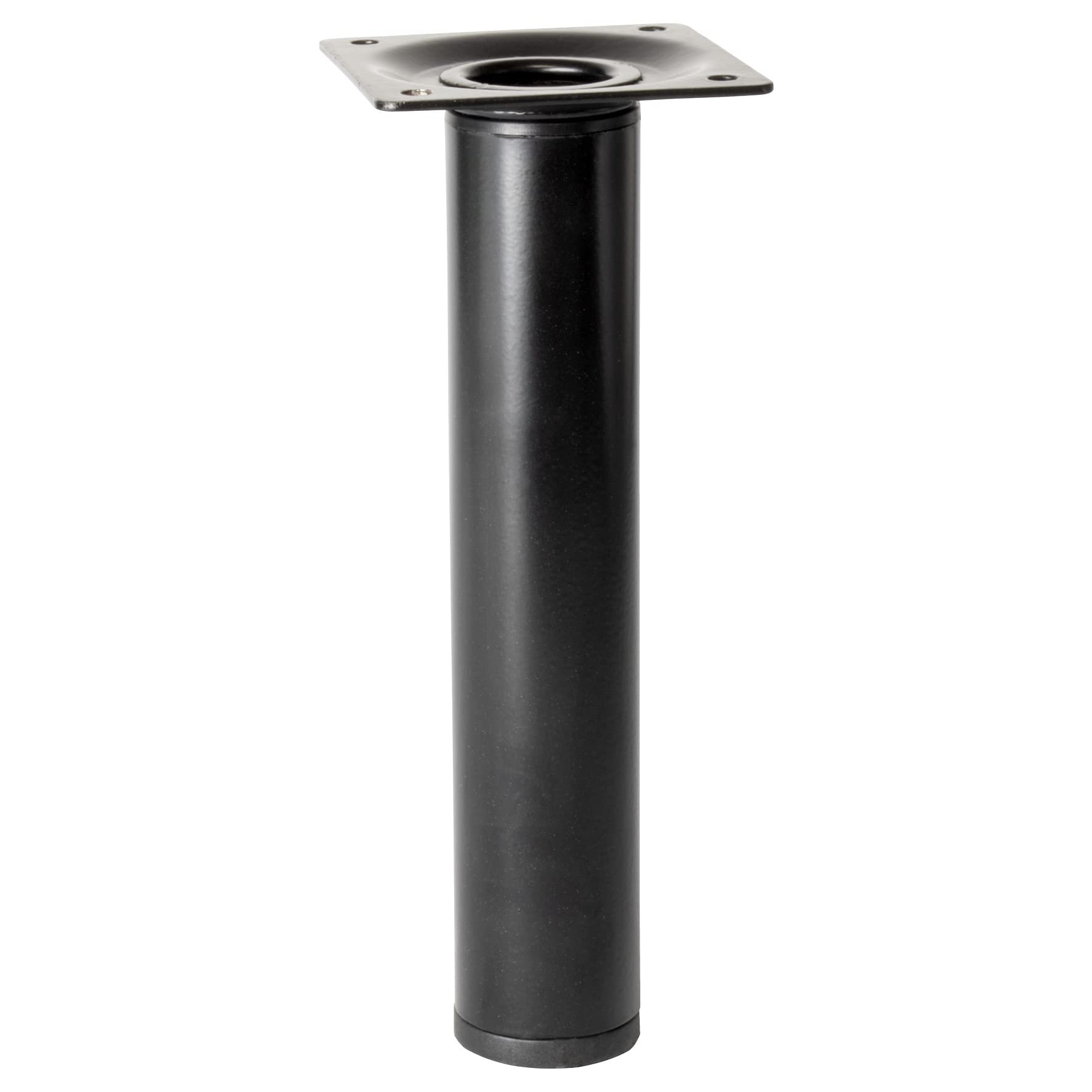 Wagner 12182801 Telescope Furniture Leg/Table Leg/Adjustable Foot Diameter 30 x 160-250 mm Mounting Plate 60 x 60 mm Extendible Industrial Steel Powder Coated Black Matt