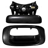 2-Piece Set Tailgate Liftgate Handle with Trim Bezel Replacement for GMC Chevrolet Pickup Truck 15997911 15228539
