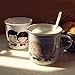Z ZICOME 320ml Color Changing Coffee Cup Morning Mug with Coffee Tea Milk Spoon, Handwash Recommended, Spending a Lifetime Loving You