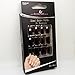 False Nails Bling Art French Fake Burgundy Brown Squoval 24 Acrylic Medium Tips