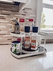 Spice Rack Organizer for Cabinet 2 Tier Lazy Susan