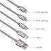AnnToo 3.3 FT 4 in 1 Multi USB Charging Cables Nylon Braided for Mobile Devices Charging - Grey