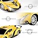 Baztoy Remote Control Cars 27MHz High Speed RC Car Toys 1:24 Scale Electric Fast Sport Racing Yellow Model Vehicle Best Boys Gifts for Children with LED Headlight and Controller for 4-14 Year Old Kids