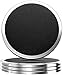 YouShop Luxury Coasters for Drinks - Premium Metal, Black Leather, Velvet Base | Contemporary and Clean Style, Modern Coaster Set for Living Room, Kitchen, or Office Cup Coasters | Protect Furniture
