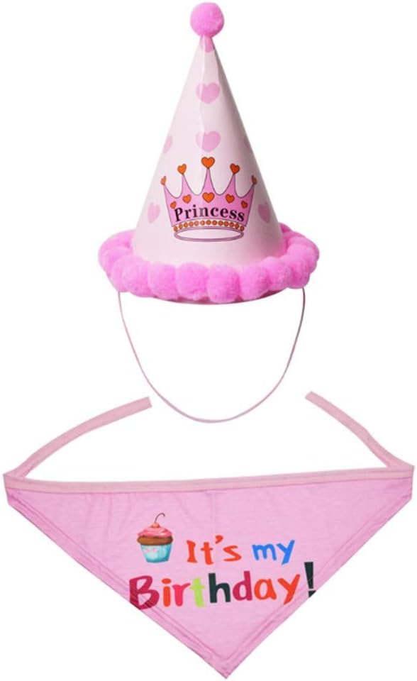 KHLZ US Dog Birthday Bandana & Hat, Dog Birthday Bandana Scarf with Cute Doggie Birthday Party Hat, Party Decorations for Dogs, Puppy Chew Toys Gift for Dogs : Pet Supplies