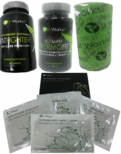 IT WORKS Combo - 1 Fat Fighter + 1 Thermofit + 4pcs Body wrap applicator + 1 Fab wrap