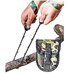 Pocket Chainsaw by SOS Gear, Emergency Survival Gear Hand Saw with Camo Pouch, Snap Closure and Belt Loop for Campers, Hunters, Fisherman and Backpackers