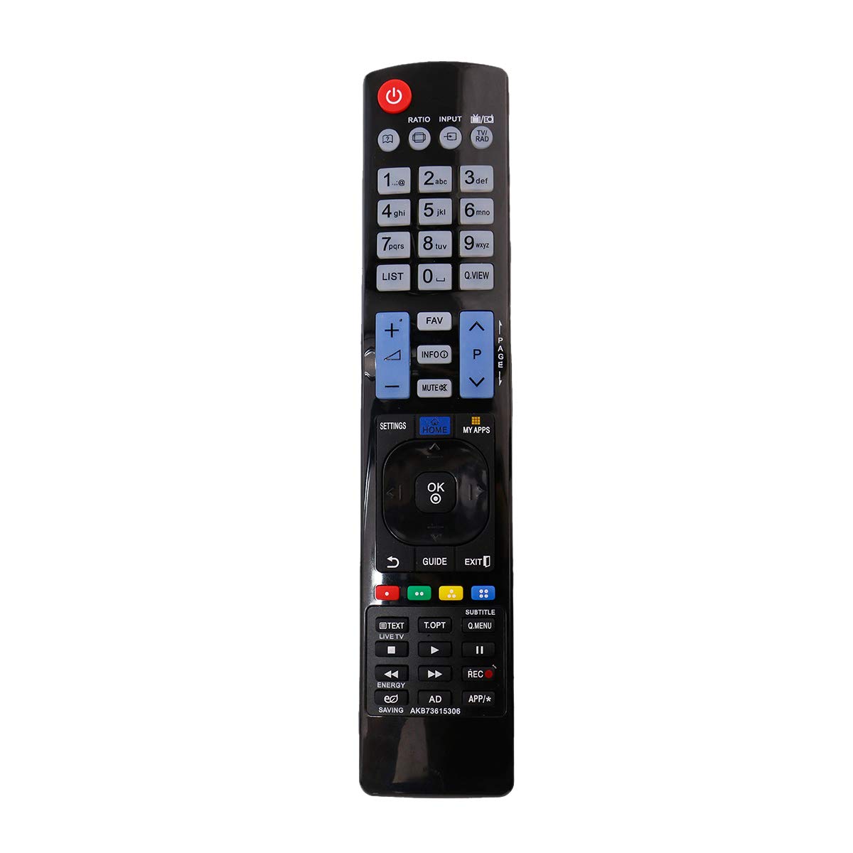 VINABTY AKB73615306 Replacement Remote Control Fit for LG TV 42LE5500 55LE8500 42LD520 52LD550 19LE5300 22LE5300 42LD630 50PT350 42PJ350 50PJ340 60LD550 42PJ350C 50PJ350 55LE5500 55LD650 55LD650UA