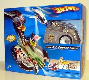 Hot Wheels S.W.A.T. Copter Semi Playset