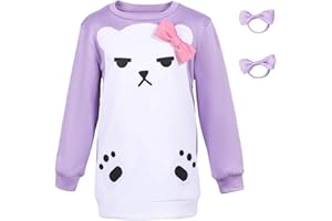 POYMIUM Anime Cosplay Mira Costume Kpops Pajamas Mira Purple Bear Hoodies Adults Womens Halloween Outfits