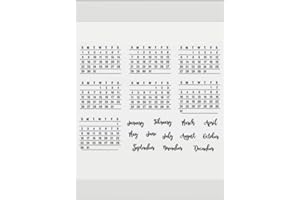 Calendar Clear Stamps for Card Making and Photo Album Decorations Mixed Calendar Planner Transparent Week Month Silicone Rubb