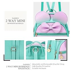 KL928 Girls Mini Backpack Bowknot Polka Dot Cute