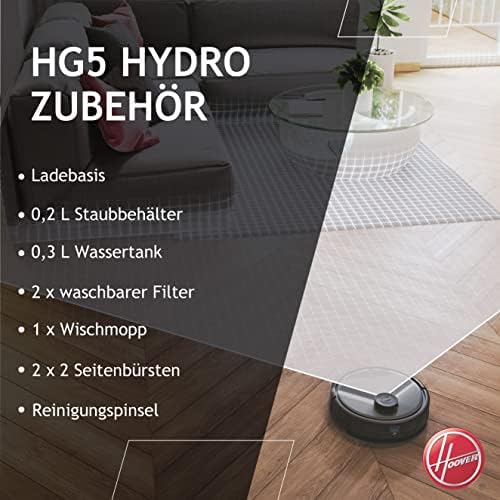 HG5 Saugroboter mit Wischfunktion & App-Steuerung mit Karte & Zeitplan –Staubsauger Roboter für alle Böden – Saug- und Wischroboter mit Hindernissensor, Lasernavi & Station-Rückkehr [HG530H]