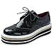 MINIVOG Platform Wingtips Square Toe Women Oxfords Shoe