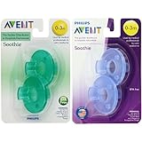 Philips Avent Soothie Pacifier,Blue and Green, 0-3