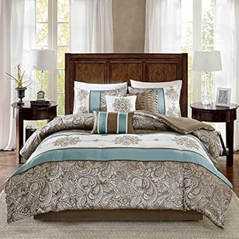 Amazon.com: Madison Park Aubrey Queen Size Bed Comforter