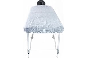 Greenour Waterproof Massage Table Cover Disposable Fitted Bed Sheets for Spa White 10PCS 36 x 88 Inch