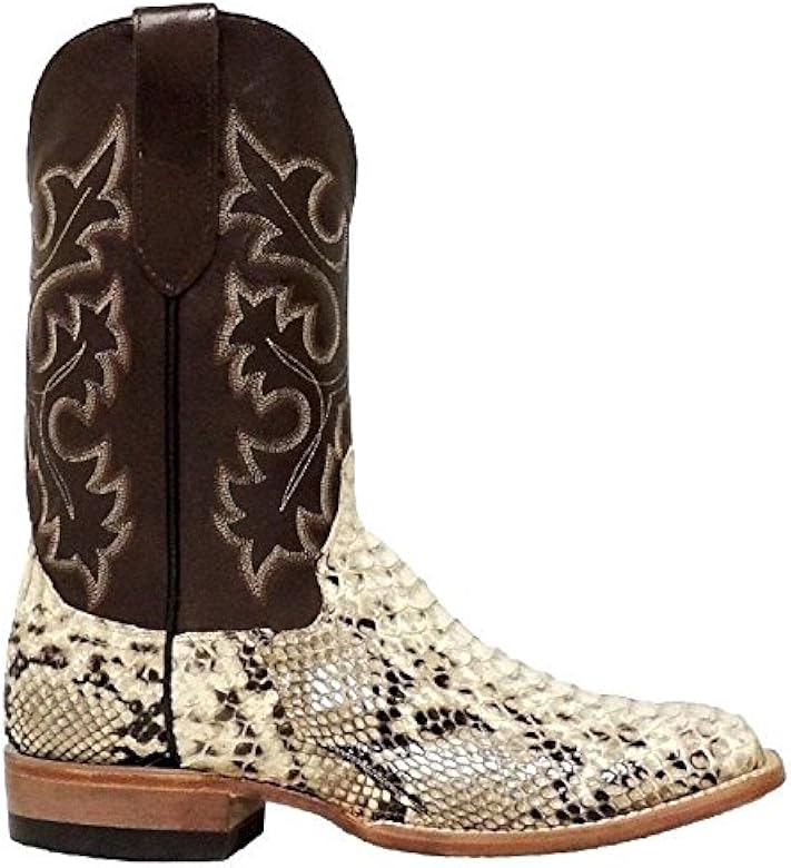 snakeskin cowboy boots square toe