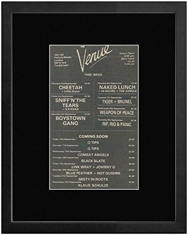 Cheetah Sniff 'N' Tears Boystown Gang - The Venue 2nd-22nd Sept 1982 Framed and Mounted Print - 28.5x23.5cm
