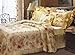 Greenland Home Antique Rose 100% Cotton Heirloom-Quality Quilt Set, 5-Piece Full/Queen, Ecru
