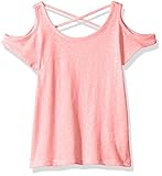 The Children's Place Big Girls' Cold Shoulder T-Shirt, Geraniumpink, M (7/8)