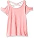 The Children's Place Big Girls' Cold Shoulder T-Shirt, Geraniumpink, M (7/8)