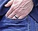 9MM Black Two Tone Tungsten Carbide Men's Brushed Wedding Band Ring, Comfort Fit Sizes 8 to 13